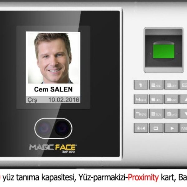 MAGIC FACE MF 870 Yüz Tanıma Sistemi 3D Biyometrik Geçiş ve Personel Takip