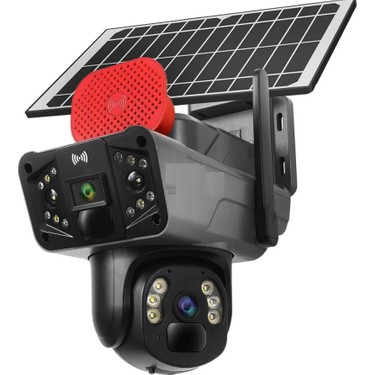 O-KAM 3815 4G Solar 2 Lens 6MP PTZ Güvenlik Kamerası
