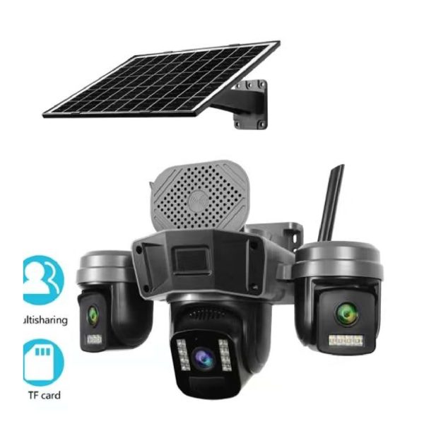 O-KAM 5210 9MP 3 Lens Wi-Fi Solar Sirenli PTZ Güvenlik Kamerası