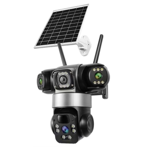 O-KAM 6060 9MP 4G 3 Lens Solar PTZ Güvenlik Kamerası